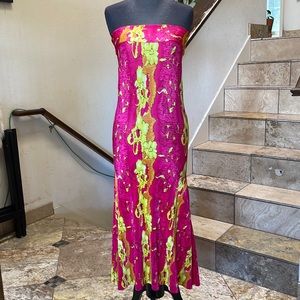 Vintage stretchy dress / long skirt convertible XS